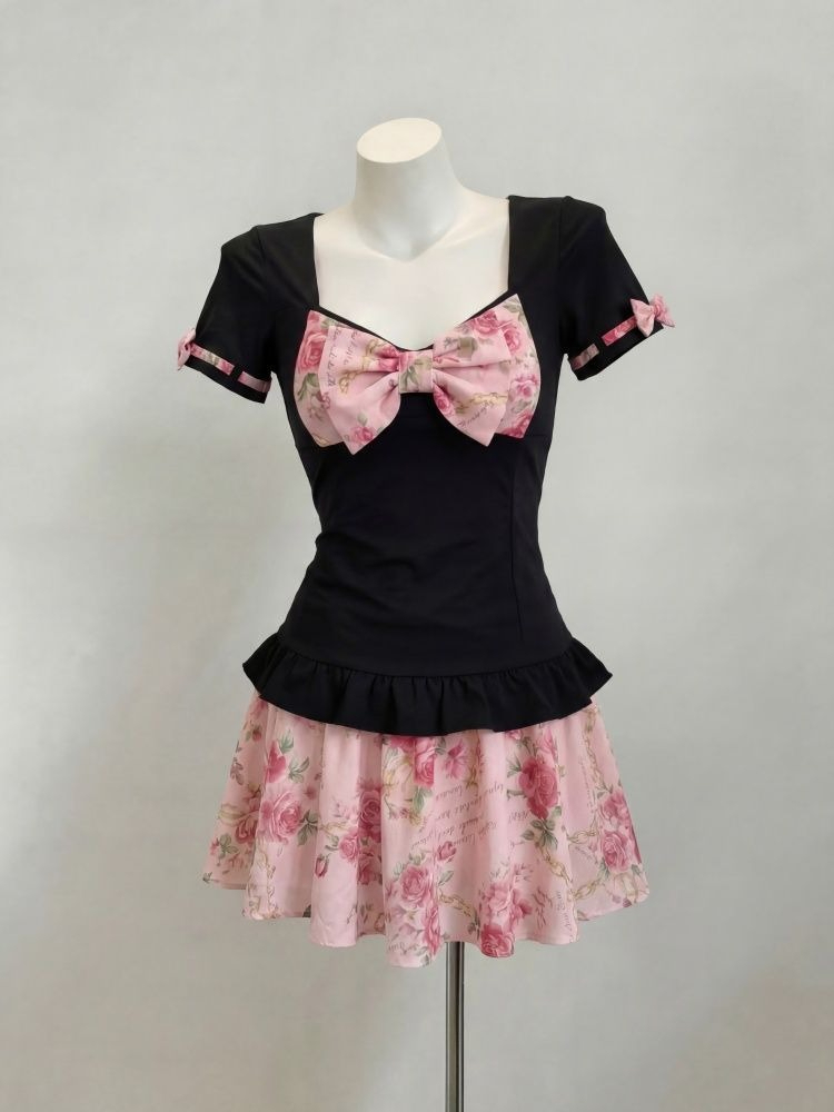 Women's Sweet Floral Print Two - Romper Floral Print avaliação e preço