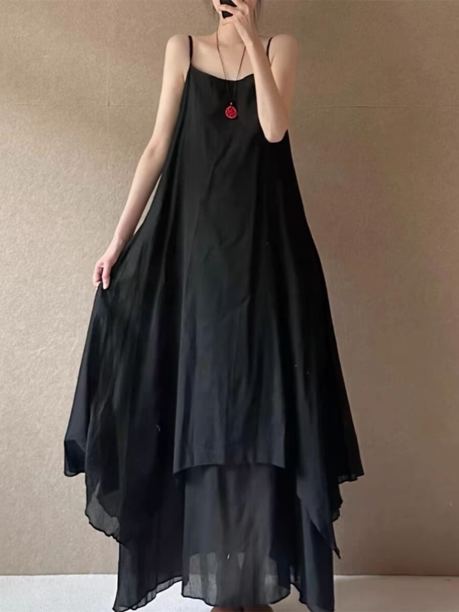 Stylish Large Size Cotton Line - Linen Dress Wrap avaliação e preço
