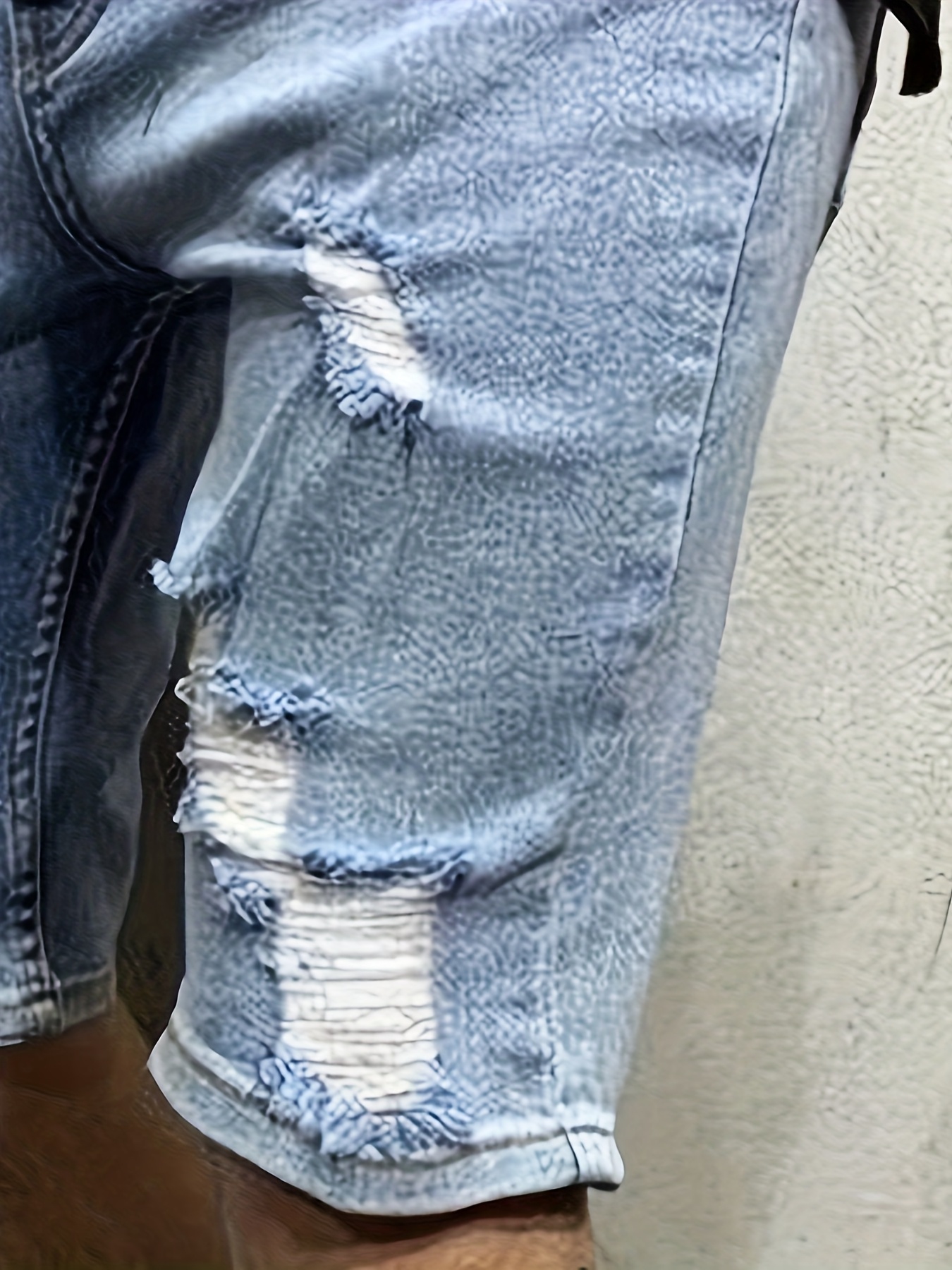 Men's Summer Breathable Ripped - Shorts Denim Frayed avaliação e preço