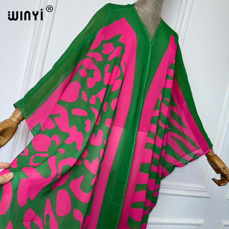 WINYI Africa Bohemia print Kim - Cover Up Kaftan avaliação e preço