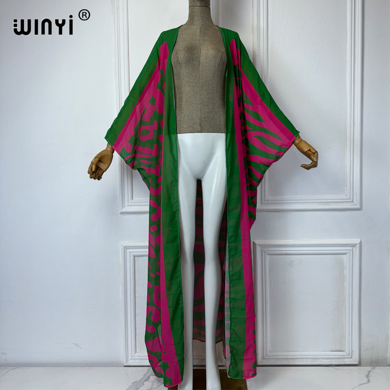WINYI Africa Bohemia print Kim - Cover Up Kaftan avaliação e preço