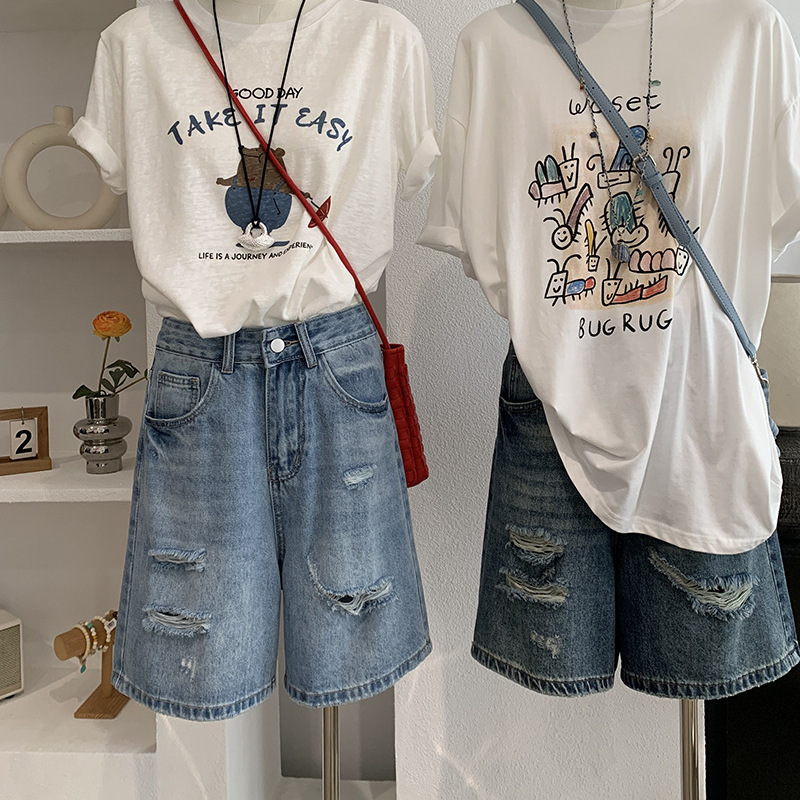 Denim Short Pant Women Jeans V - Shorts Denim Frayed avaliação e preço