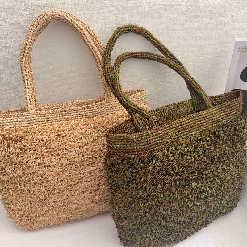 Raffia Hand-crocheted Shoulder - Crochet Bag Raffia avaliação e preço