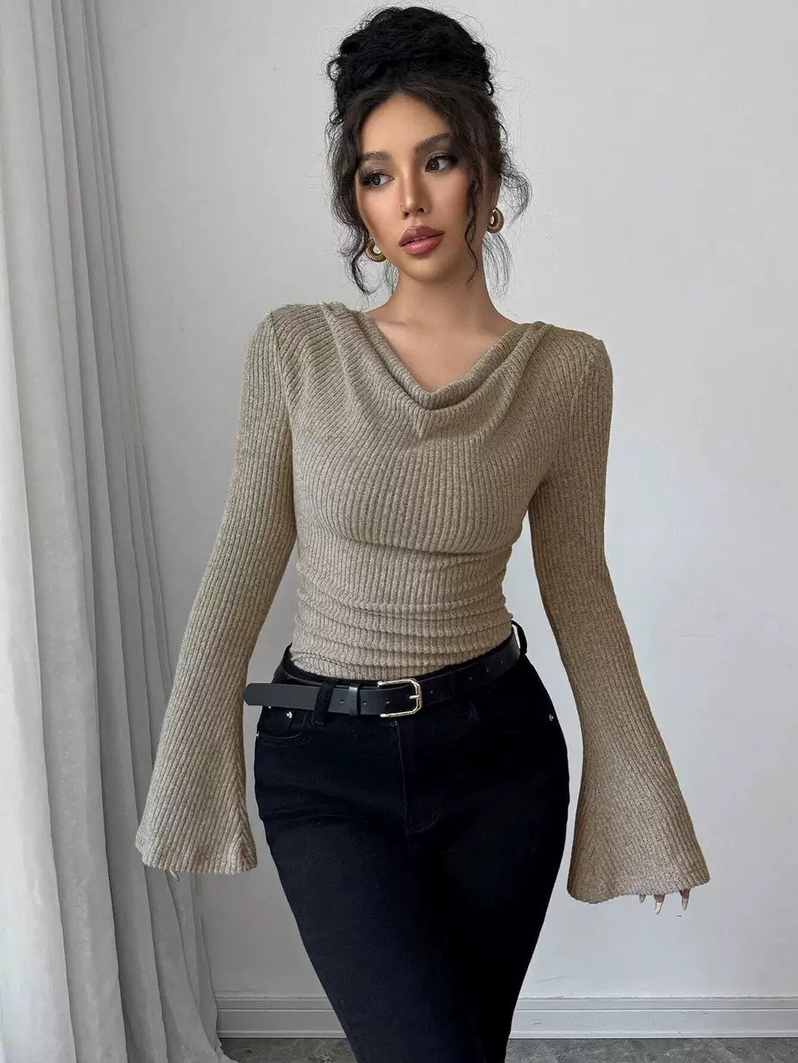 Women Blouse Off Shoulder Cowl - Blouse Off Shoulder avaliação e preço