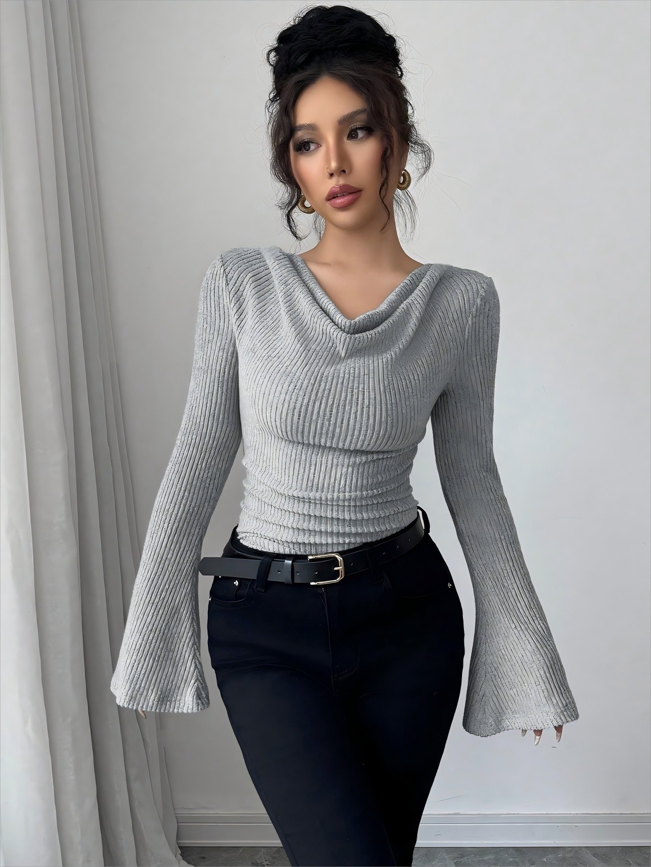 Women Blouse Off Shoulder Cowl - Blouse Off Shoulder avaliação e preço