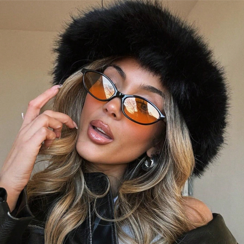 Retro Oval Frame Sunglasses Fa - Sunglasses Cat Eye avaliação e preço