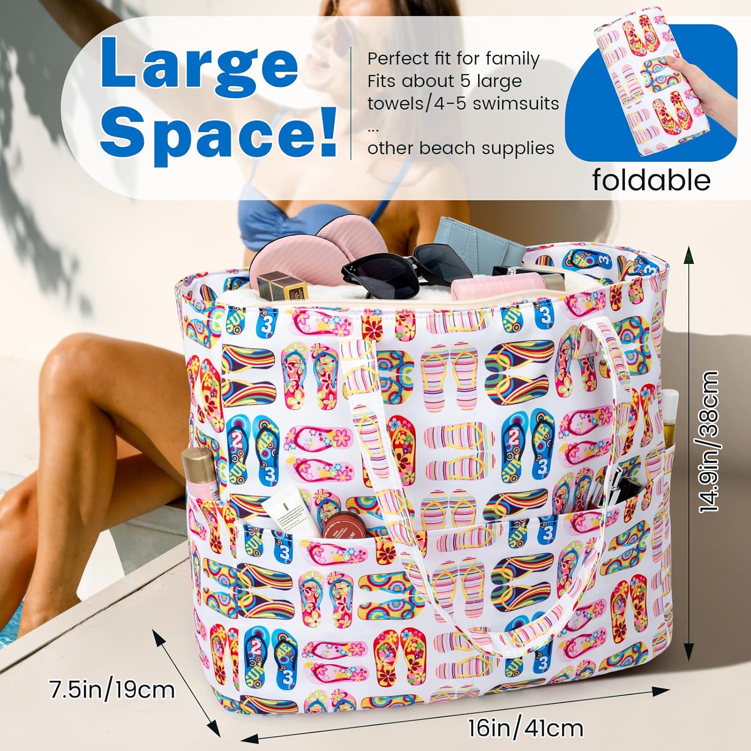 Beach Bag for Women, Hobo Pool - Tote Bag Beach avaliação e preço