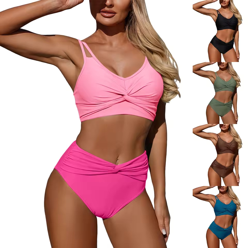 Women High Waisted Bikini Sexy - Swimsuit Bikini Ruched avaliação e preço