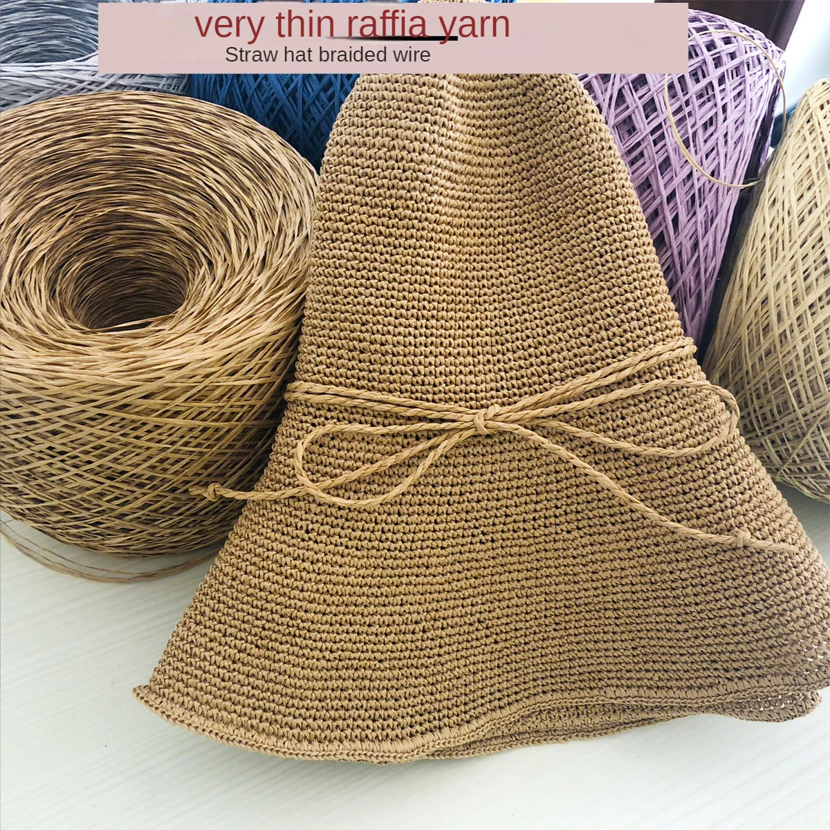 250g Thin Raffia Yarn Paper Gr - Crochet Bag Raffia avaliação e preço