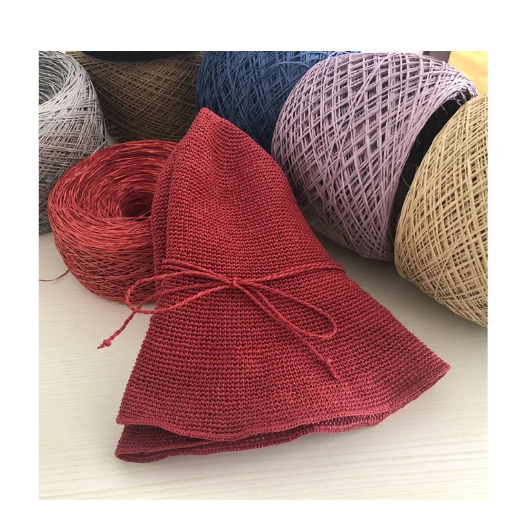 250g Thin Raffia Yarn Paper Gr - Crochet Bag Raffia avaliação e preço