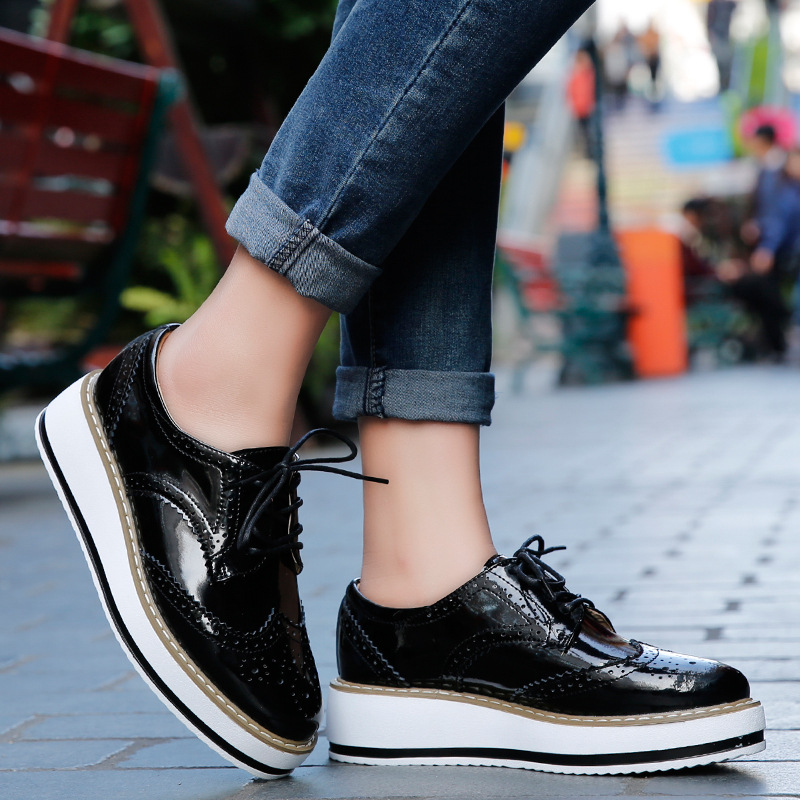 Women Loafers Shoes Leather Th - Wedge Espadrille Women avaliação e preço