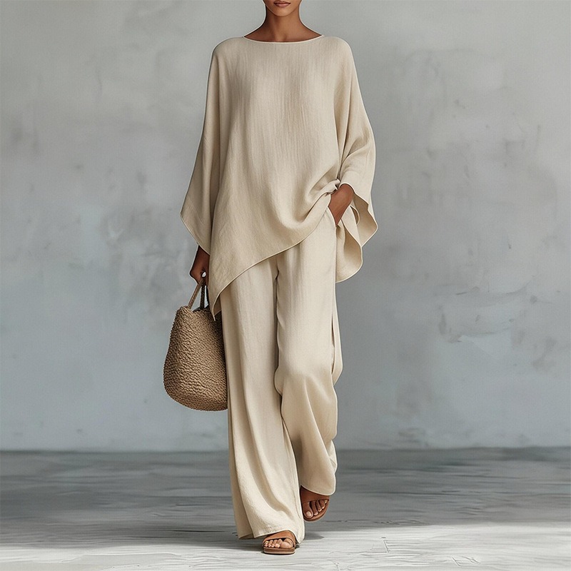 Spring New Fashion Linen Loose - Linen Pant Wide avaliação e preço