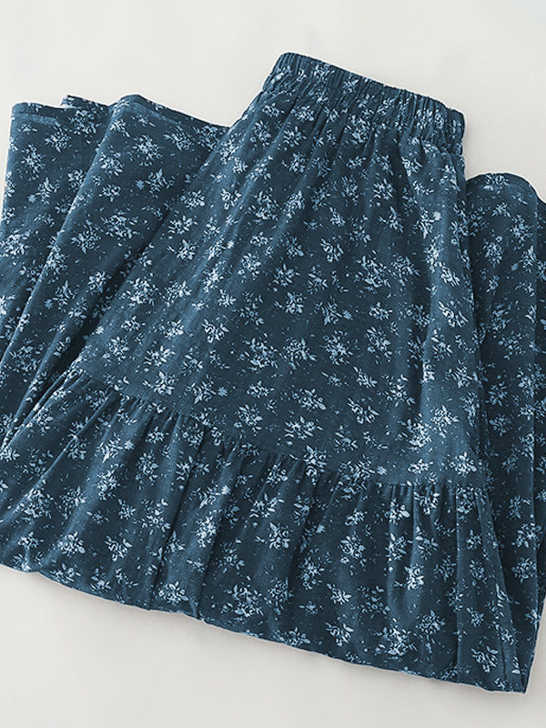 High Waist Floral Print Midi S - Midi Skirt Floral avaliação e preço