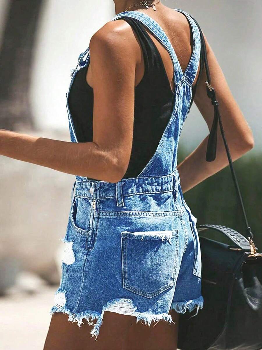 Womens White Distressed Denim  - Shorts Denim Frayed avaliação e preço