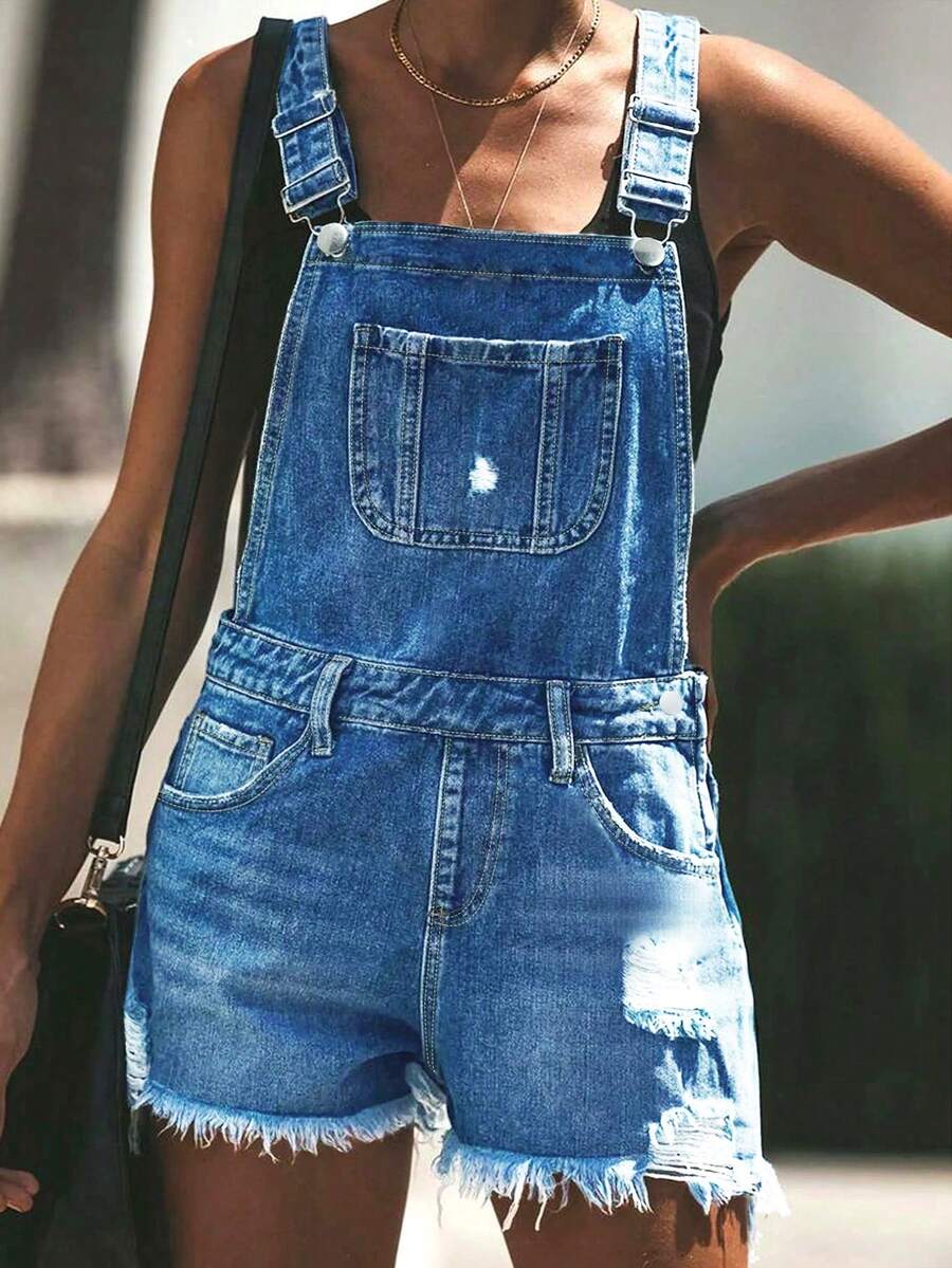 Womens White Distressed Denim  - Shorts Denim Frayed avaliação e preço